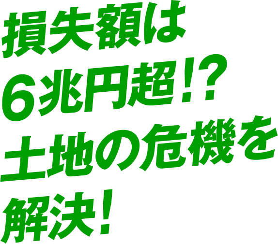 損失額は6兆円超！？土地の危機を解決！